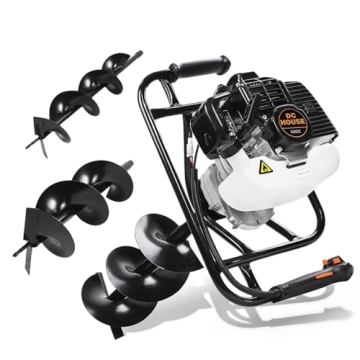 DC HOUSE 52cc 1800W Gas Powered Earth Auger, EPA Certified