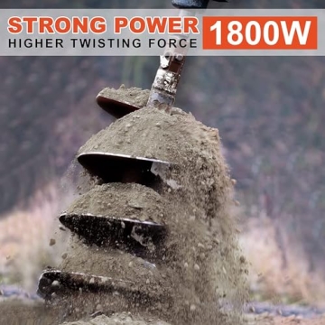 Powerful EPA Certified 52CC Post Hole Digger with Bits