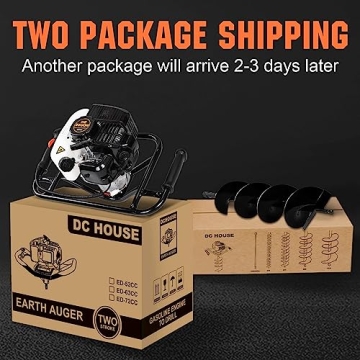 Powerful EPA Certified 52CC Post Hole Digger with Bits