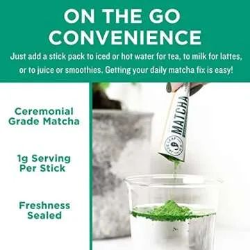 Jade Leaf Organic Ceremonial Matcha - 30 Single Serve Packs