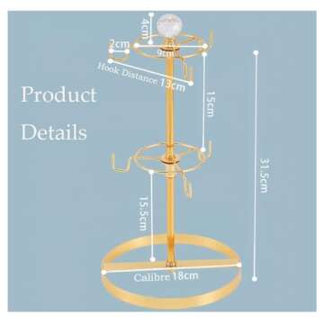 Elegant LWXPAIYY Coffee Mug Tree Holder for Counter