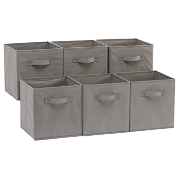 Amazon Basics Collapsible Fabric Storage Cubes Organizer - Perfect for Every Home