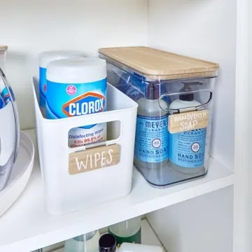 iDesign Wood Clip-On Labels for Stylish Storage Bins