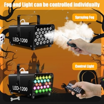 Fog Machine 24 LED Lights - Perfect for Parties and Events