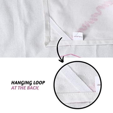 Folkulture Kitchen Towel with Hanging Loop, Set of 3-100% Cotton Dish Towels for Romantic Gifts, Boho Tea Towels or Hand Towels, Absorbent Dishcloths, 20 x 26 (Perfect Match)