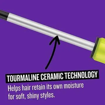 Bed Head Curlipops .5” Tourmaline Ceramic Skinny Pop™ Styling Iron | Clamp-Free Curling Wand | for Tight, Bouncy Curls (1/2 Inch)