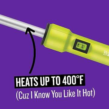 Bed Head Curlipops .5” Tourmaline Ceramic Skinny Pop™ Styling Iron | Clamp-Free Curling Wand | for Tight, Bouncy Curls (1/2 Inch)