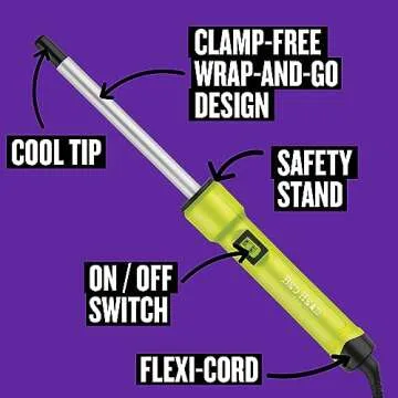 Bed Head Curlipops .5” Tourmaline Ceramic Skinny Pop™ Styling Iron | Clamp-Free Curling Wand | for Tight, Bouncy Curls (1/2 Inch)