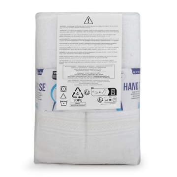 Utopia Towels [6 Pack Premium Hand Towels Set, (16 x 28 inches) 100% Ring Spun Cotton, Ultra Soft and Highly Absorbent 600GSM Towels for Bathroom, Gym, Shower, Hotel, and Spa (White)