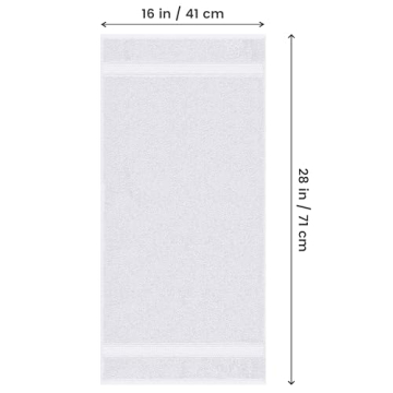 Utopia Towels [6 Pack Premium Hand Towels Set, (16 x 28 inches) 100% Ring Spun Cotton, Ultra Soft and Highly Absorbent 600GSM Towels for Bathroom, Gym, Shower, Hotel, and Spa (White)