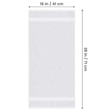 Utopia Towels [6 Pack Premium Hand Towels Set, (16 x 28 inches) 100% Ring Spun Cotton, Ultra Soft and Highly Absorbent 600GSM Towels for Bathroom, Gym, Shower, Hotel, and Spa (White)