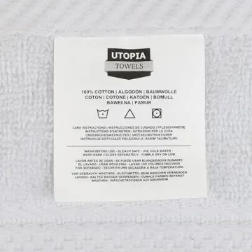 Utopia Towels [6 Pack Premium Hand Towels Set, (16 x 28 inches) 100% Ring Spun Cotton, Ultra Soft and Highly Absorbent 600GSM Towels for Bathroom, Gym, Shower, Hotel, and Spa (White)