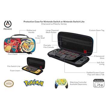 PowerA Protection Case for Nintendo Switch - Pokémon: Charizard vs. Pikachu Vortex