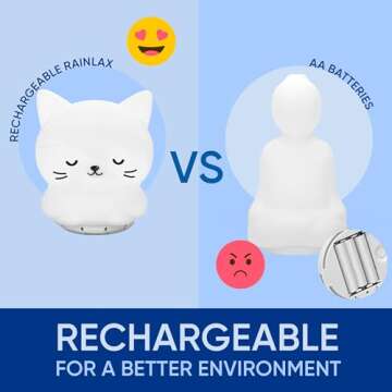 Mindfulness 'Breathing Kitty' | 4-7-8 Guided Visual Meditation Breathing Light | 3 in 1 Device with Night Light & Noise Machine for ADHD Anxiety Stress Relief Sleep - Gift for Kids Adult Women Men