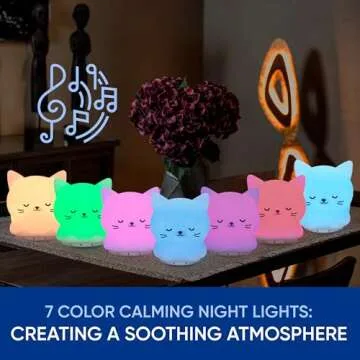 Mindfulness 'Breathing Kitty' | 4-7-8 Guided Visual Meditation Breathing Light | 3 in 1 Device with Night Light & Noise Machine for ADHD Anxiety Stress Relief Sleep - Gift for Kids Adult Women Men
