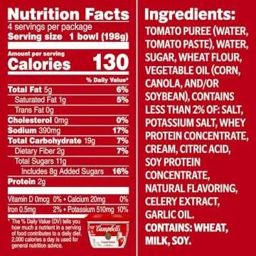 Campbell's Creamy Tomato Soup, 7 Oz Bowls - Pack of 4