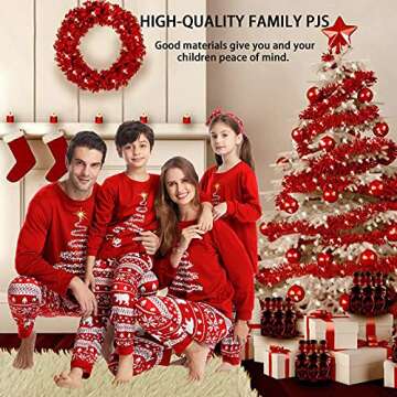 Oriental eLife Matching Christmas Pjs For Family,Elf Pajamas Christma Sets,Xmas Holiday Family Sleepwear Outfits Women Men Red
