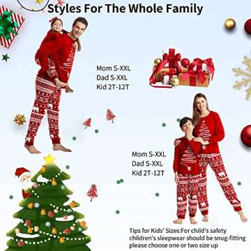 Oriental eLife Matching Christmas Pjs For Family,Elf Pajamas Christma Sets,Xmas Holiday Family Sleepwear Outfits Women Men Red