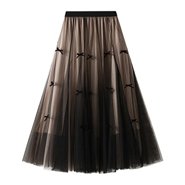 Dirholl A-Line Fairy Midi Skirt - Perfect for Parties and Casual Wear