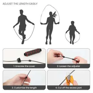 Limm Adjustable Jump Rope for Workout - All-Purpose Exercise Jump Rope Kids & Adults Love with Tangle-Free, Comfortable Foam Handles - Best Slimming, Cardio & Endurance Training