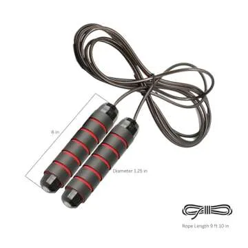 Limm Adjustable Jump Rope for Workout - All-Purpose Exercise Jump Rope Kids & Adults Love with Tangle-Free, Comfortable Foam Handles - Best Slimming, Cardio & Endurance Training