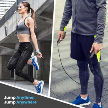Limm Adjustable Jump Rope for Workout - All-Purpose Exercise Jump Rope Kids & Adults Love with Tangle-Free, Comfortable Foam Handles - Best Slimming, Cardio & Endurance Training