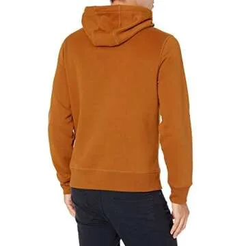 Stylish Amazon Essentials Men's Hoodie in Rust Orange