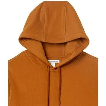 Stylish Amazon Essentials Men's Hoodie in Rust Orange