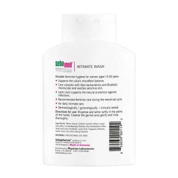 SEBAMED Feminine Intimate Wash pH 3.8 for Microflora Balance with Aloe Vera Mild Organic Based Daily...