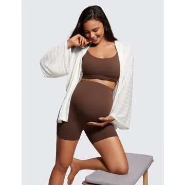 Soft Maternity Biker Shorts for Pregnancy Yoga & Lounge