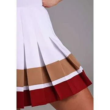 Women's Saved By the Bell Cheerleader Costume, Polo Shirt and Skirt, Officially Licensed