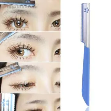Tinksky 5pcs Eyebrow Shaper Razor Trimmer Shaver Hair Remover Set (Blue)