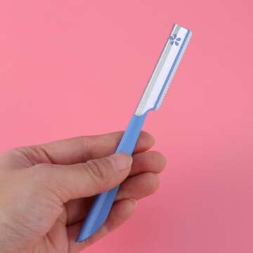 Tinksky 5pcs Eyebrow Shaper Razor Trimmer Shaver Hair Remover Set (Blue)
