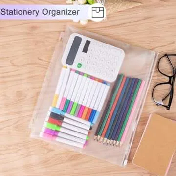 Antner Binder Pockets Clear Zipper Folders for Organizing