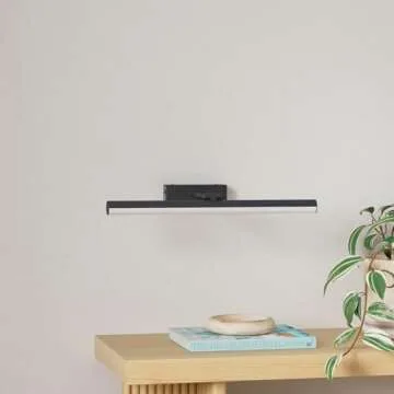 Black Picture Lights for Wall, Battery Operate Painting Light with Remote,16 inch Led Art Light for ...