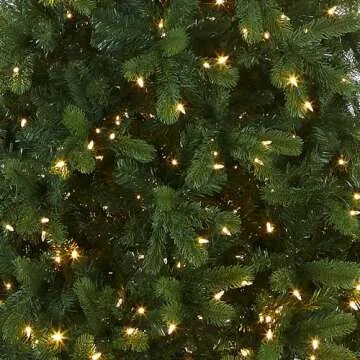 National Tree Company Pre-lit 'Feel Real' Artificial Giant Slim Downswept Christmas Tree, Green, Dou...