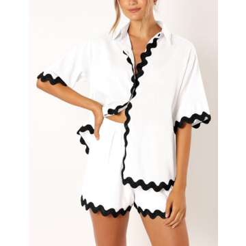 Yimoon 2 Piece Women's Beach Vacation Set: Stylish & Comfy