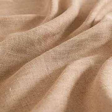 MIULEE Brown Linen Curtains 72 Inch Length for Bedroom Living Room, Soft Thick Linen Textured Window Drapes Semi Sheer Light Filtering Back Tab Rod Pocket Burlap Look Farmhouse Decor, 2 Panels