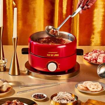 FLYBYJING Hot Pot Set - Electric Cooking Pot for Gatherings