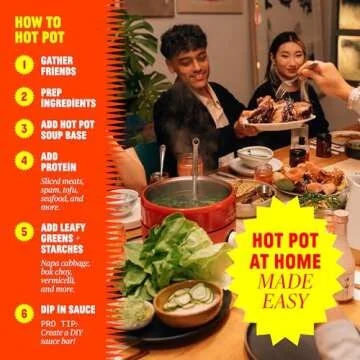 FLYBYJING Hot Pot Set - Electric Cooking Pot for Gatherings