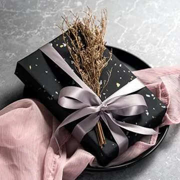 Stylish Black Wrapping Paper Roll for All Occasions