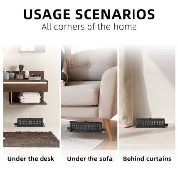 Floor Vent Covers 4 x 10 inch, Adjustable Air Vent Deflectors for Home Floor, Black Floor Register Use for Sidewall, Home, Office or Ceiling 2 Pack