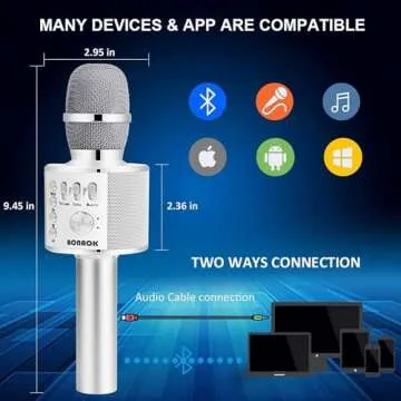 BONAOK Wireless Karaoke Microphone - 3-in-1 Fun Device
