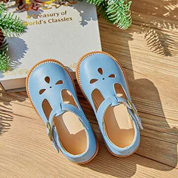 Kiderence Toddler Mary Jane Dress Shoes for Girls