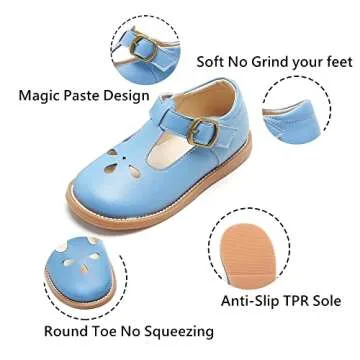 Kiderence Toddler Mary Jane Dress Shoes for Girls