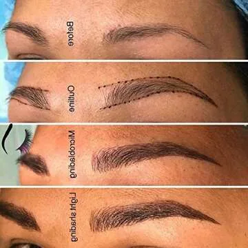 Tattoo Microblading Pen, 3Pcs Manual Tattoo Eyebrow Pens Tattoo Microblading Pen Tattoo Machine Pen for Permanent Makeup Tool Tattoo Supplies Microblading Supplies