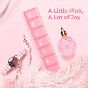 AUVON Weekly Pill Organizer with Effortless Opening Design