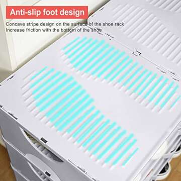 TXALWIQ 6-Tier Shoe Rack - Adjustable Stackable Organizer