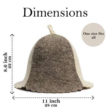 ASKOLD Wool Sauna Hat Finnish Sauna Hat for Men Gray White Colors - Felt Sauna Hat Wool Sauna Banya ...
