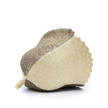 ASKOLD Wool Sauna Hat Finnish Sauna Hat for Men Gray White Colors - Felt Sauna Hat Wool Sauna Banya Hat for Men Sauna Cap for Men – Wool Sauna Hat for Women Sauna Cap for Women